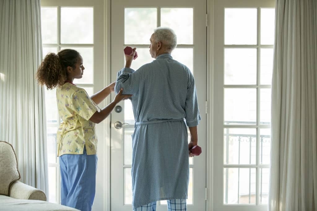 Occupational Therapy To A Senior Patient